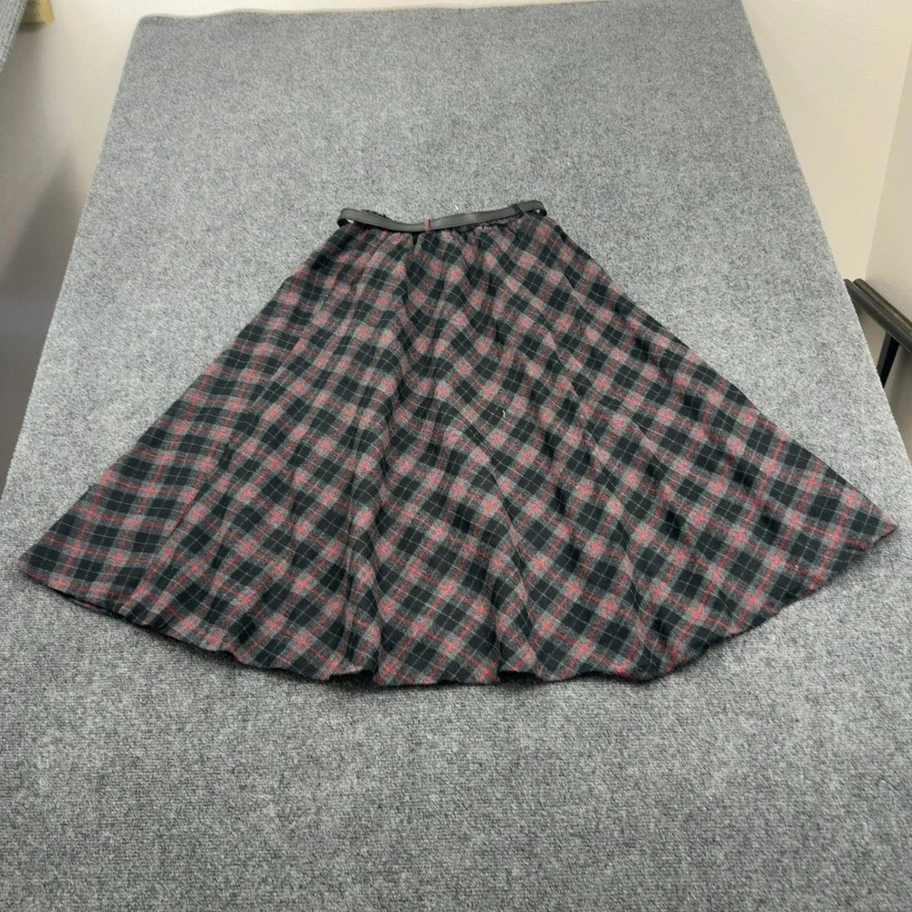 Vintage Winner Skirt Suit Women S Gray Wool Blend Plaid Two Piece Set Retro